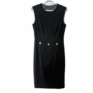 Escada Sleeveless Wool Sheath Fitted Midi Office Dress - EU 36